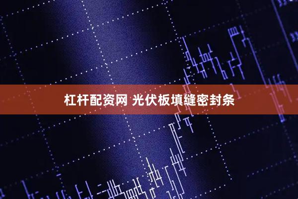 杠杆配资网 光伏板填缝密封条